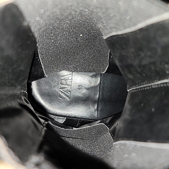 ZARA FLAT LEATHER BOOTS - Picture 4 of 7